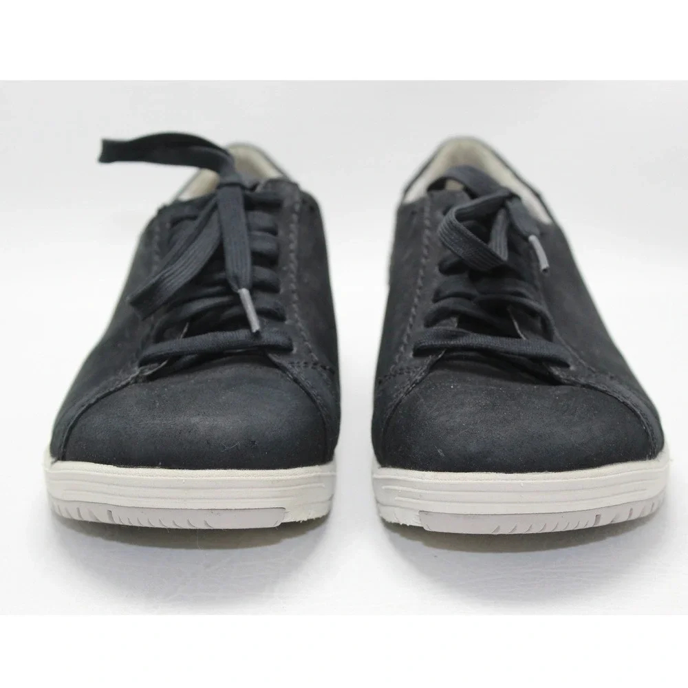 Dansko Henriette Black Nubuck Leather Lace Up Sneakers Womens 37 5906102400